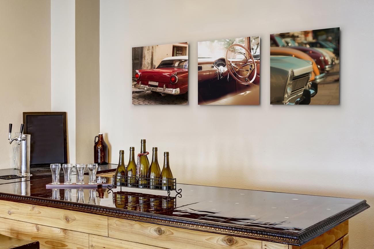 Passion for Cars Artwork Behind the Bar