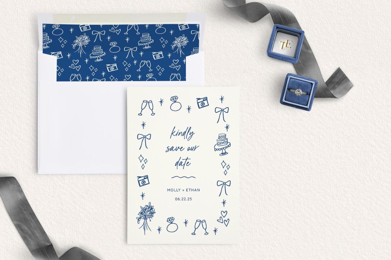 Save the Date Fresh Bows
