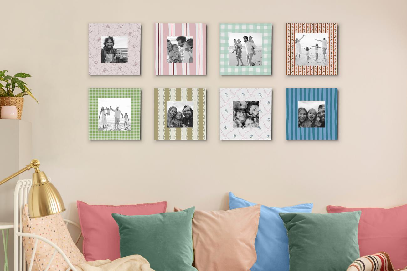 Black and White Photos with Colorful Borders