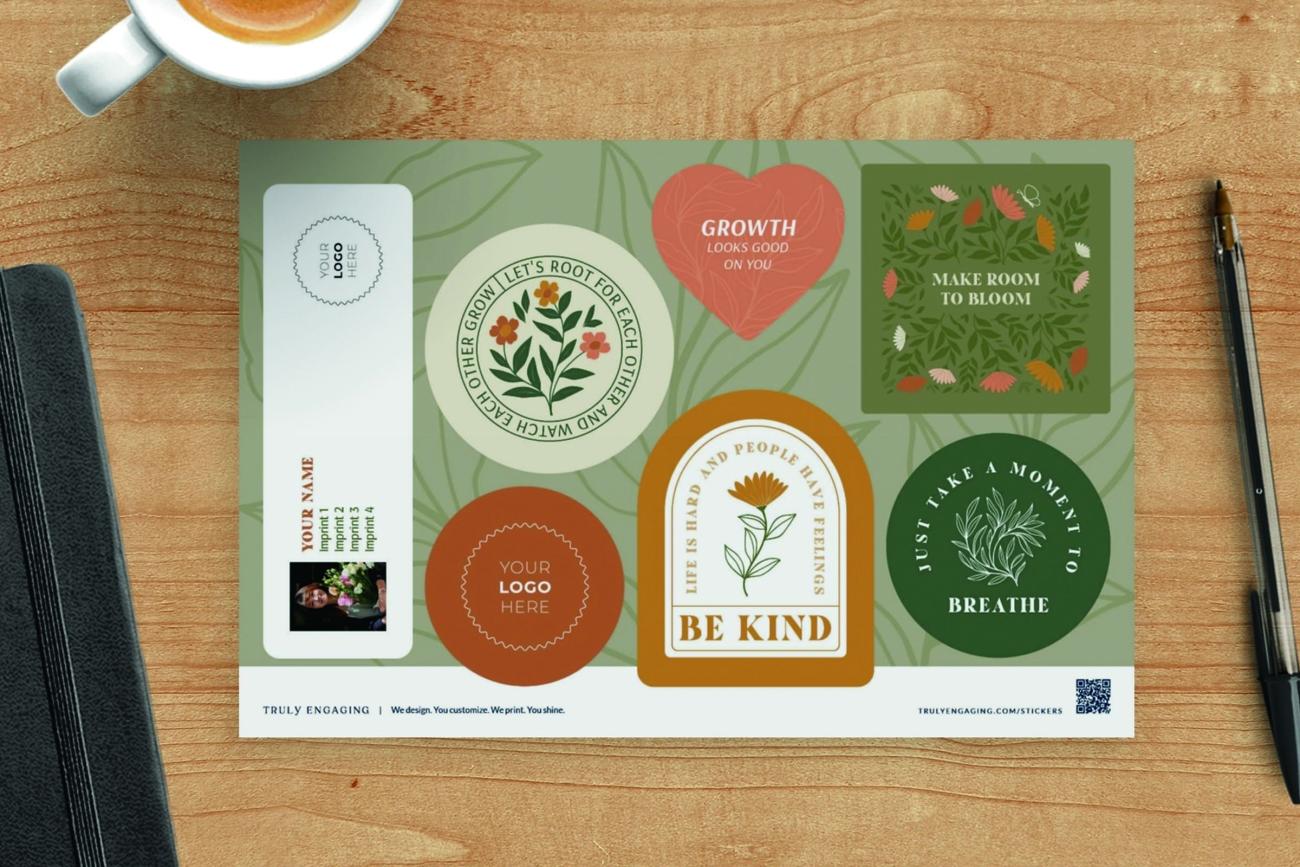 Personal Promotion Stickers - Positive Growth