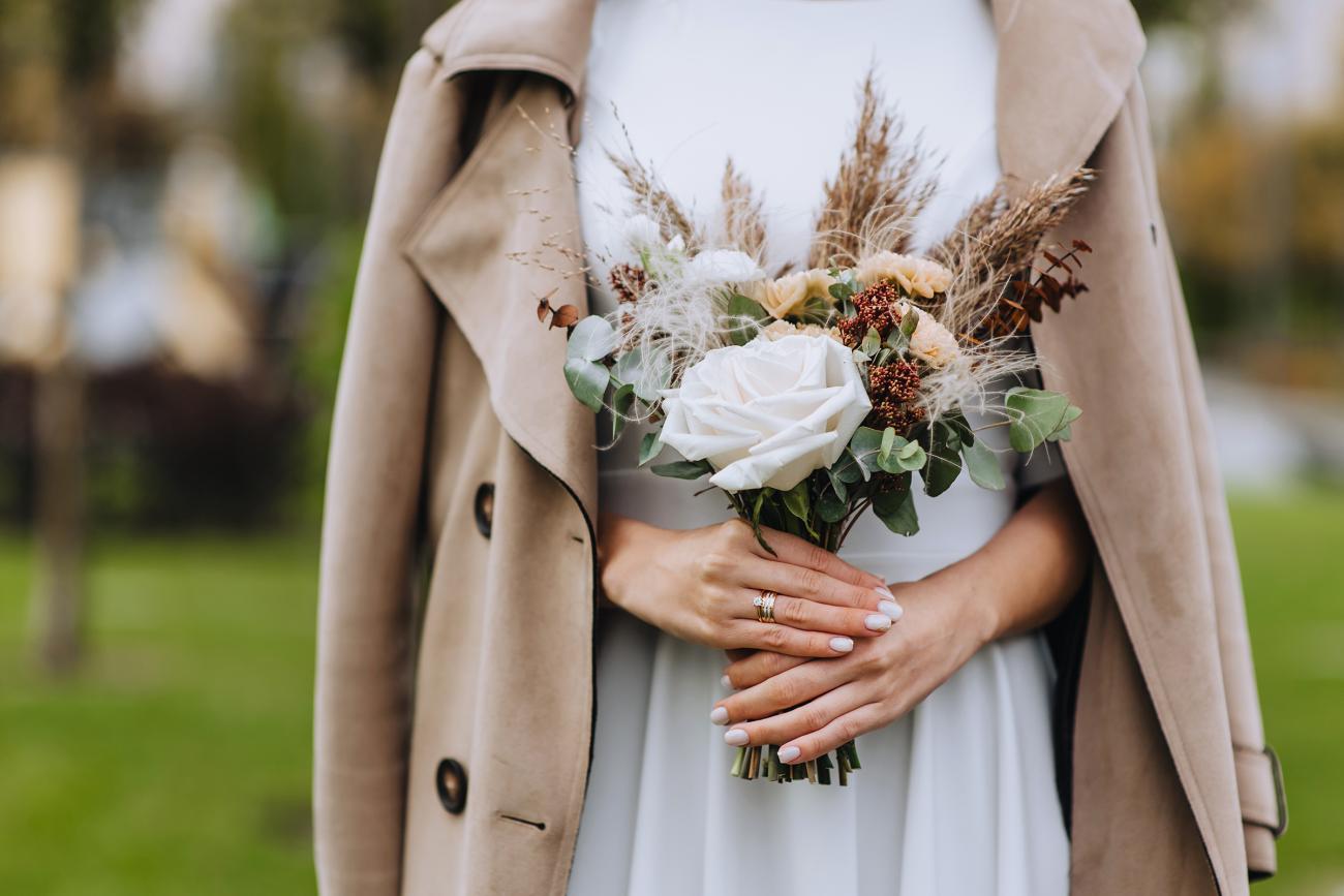 Mocha Mousse Wedding Inspiration Florals