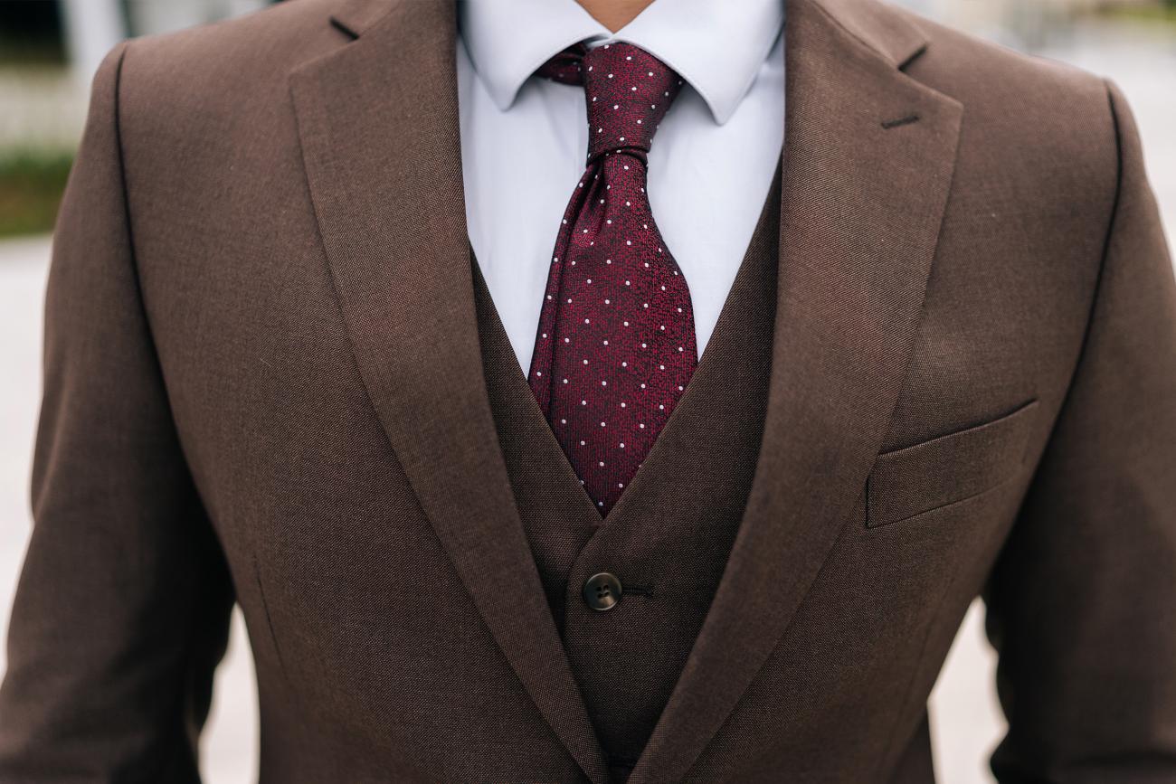 Mocha Mousse Wedding Inspiration Suit