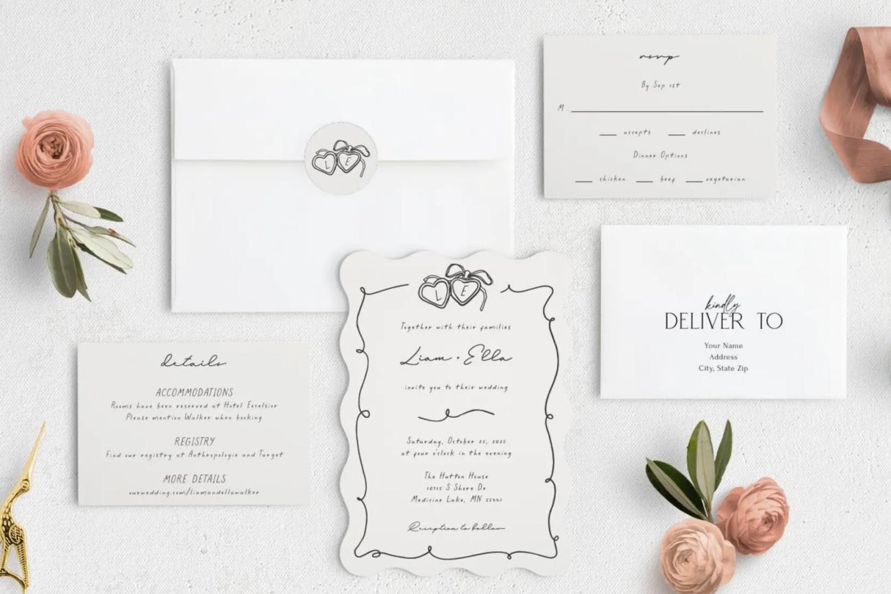 New Wedding Invitations Locket of Love
