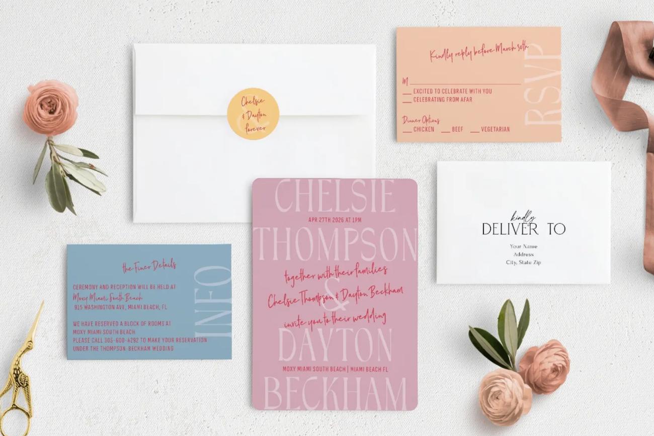 New Wedding Invitations Lovey Dovey