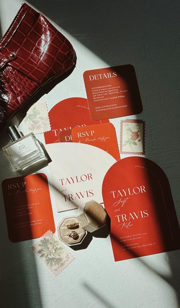 Taylor Swift Inspired Invitation - Red