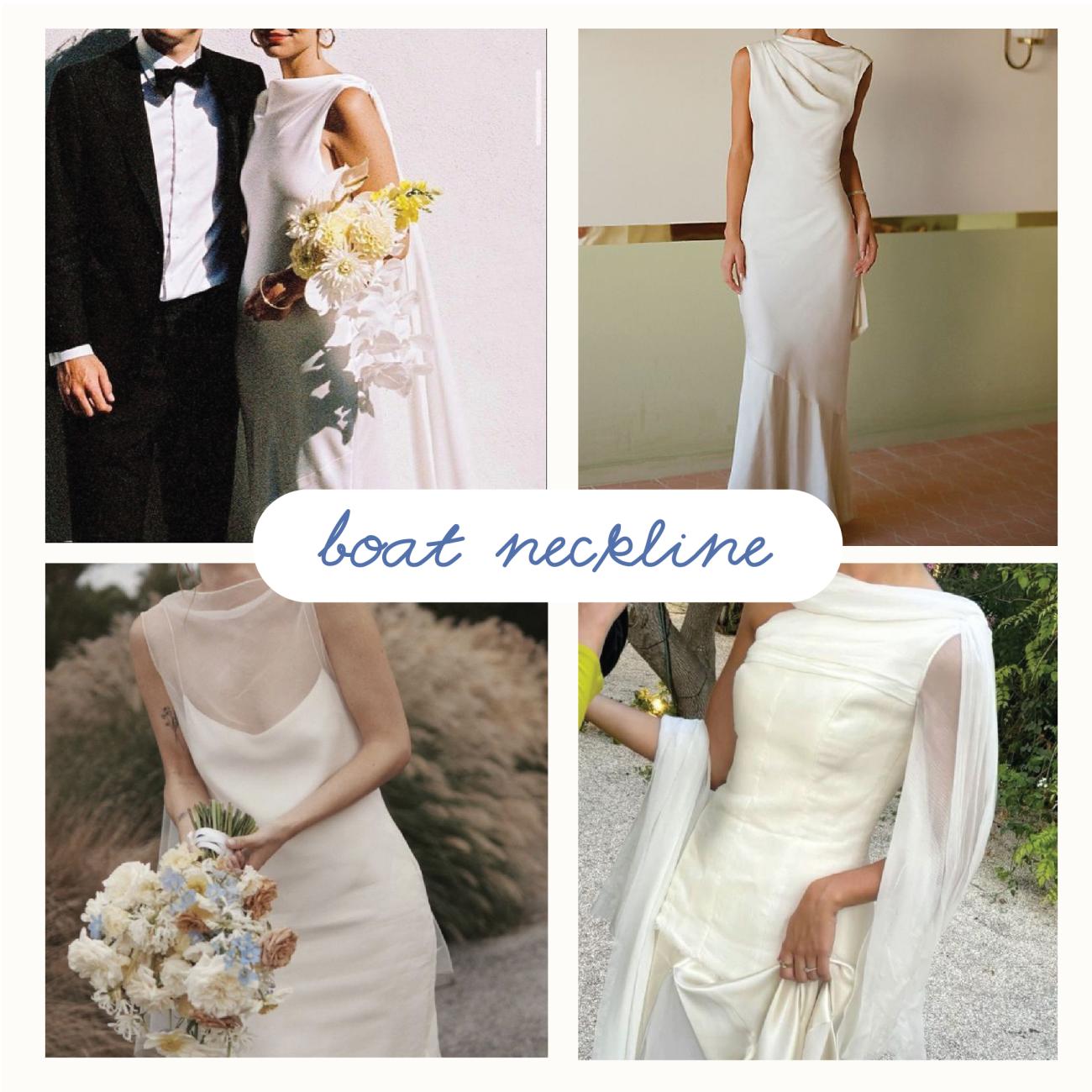 Wedding Dress Trend - Boat Neckline