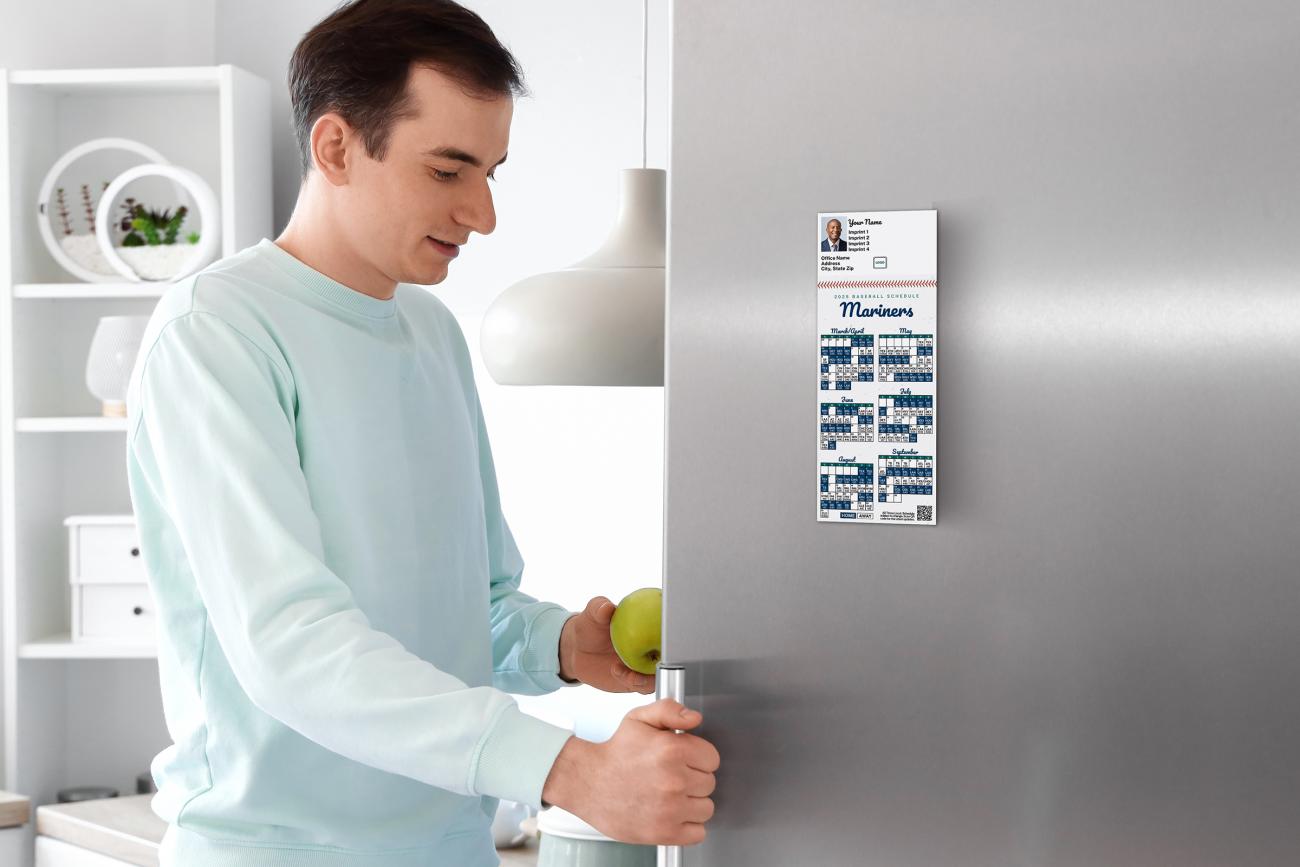 Baseball Schedule on the Fridge