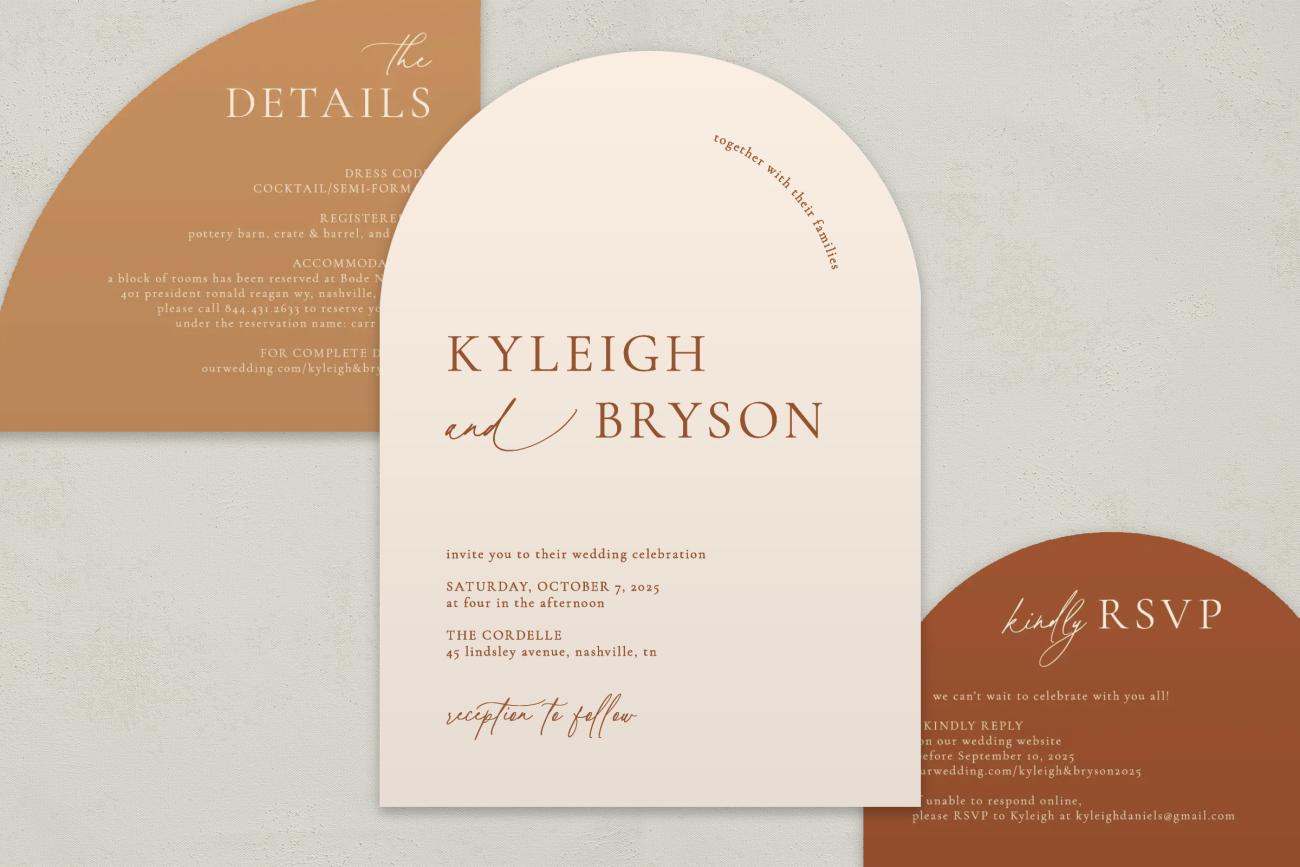 Stacked Wedding Invitations Kyleigh