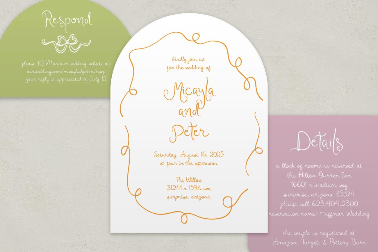 Stacked Wedding Invitations Micayla