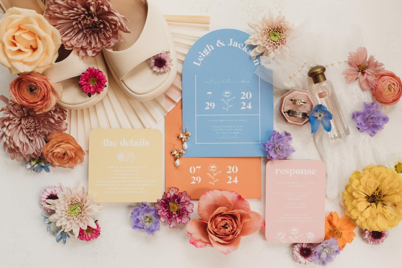 Stacked Wedding Invitations