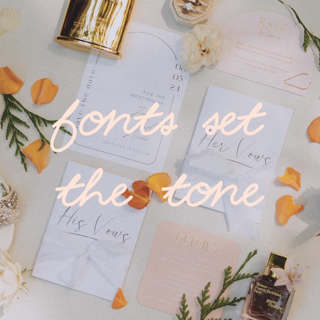 Wedding Stationery - Fonts