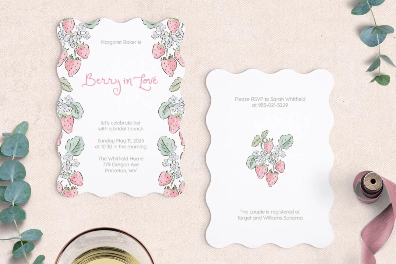 Bridal Shower Invitation - Berry in Love