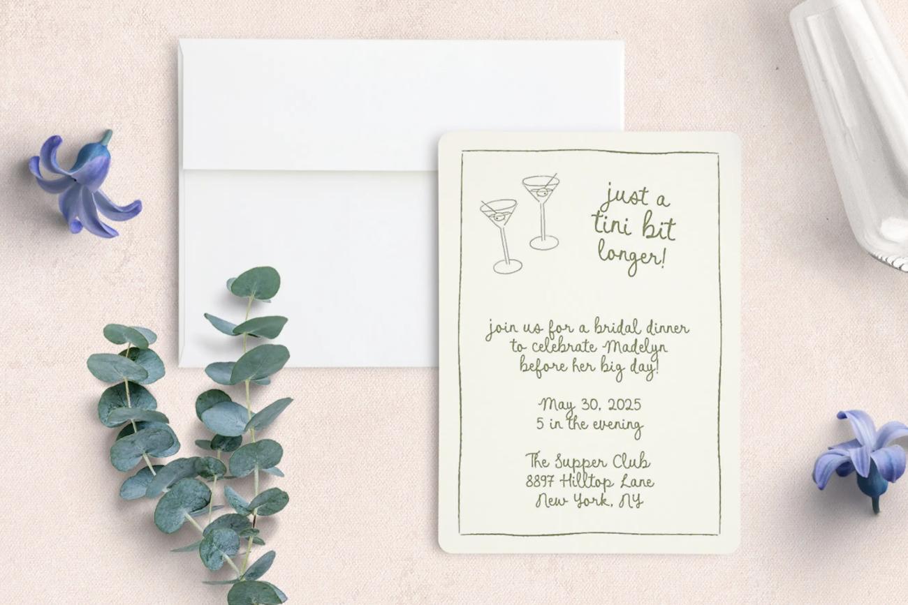 Bridal Shower Invitation - Tini Bit Longer
