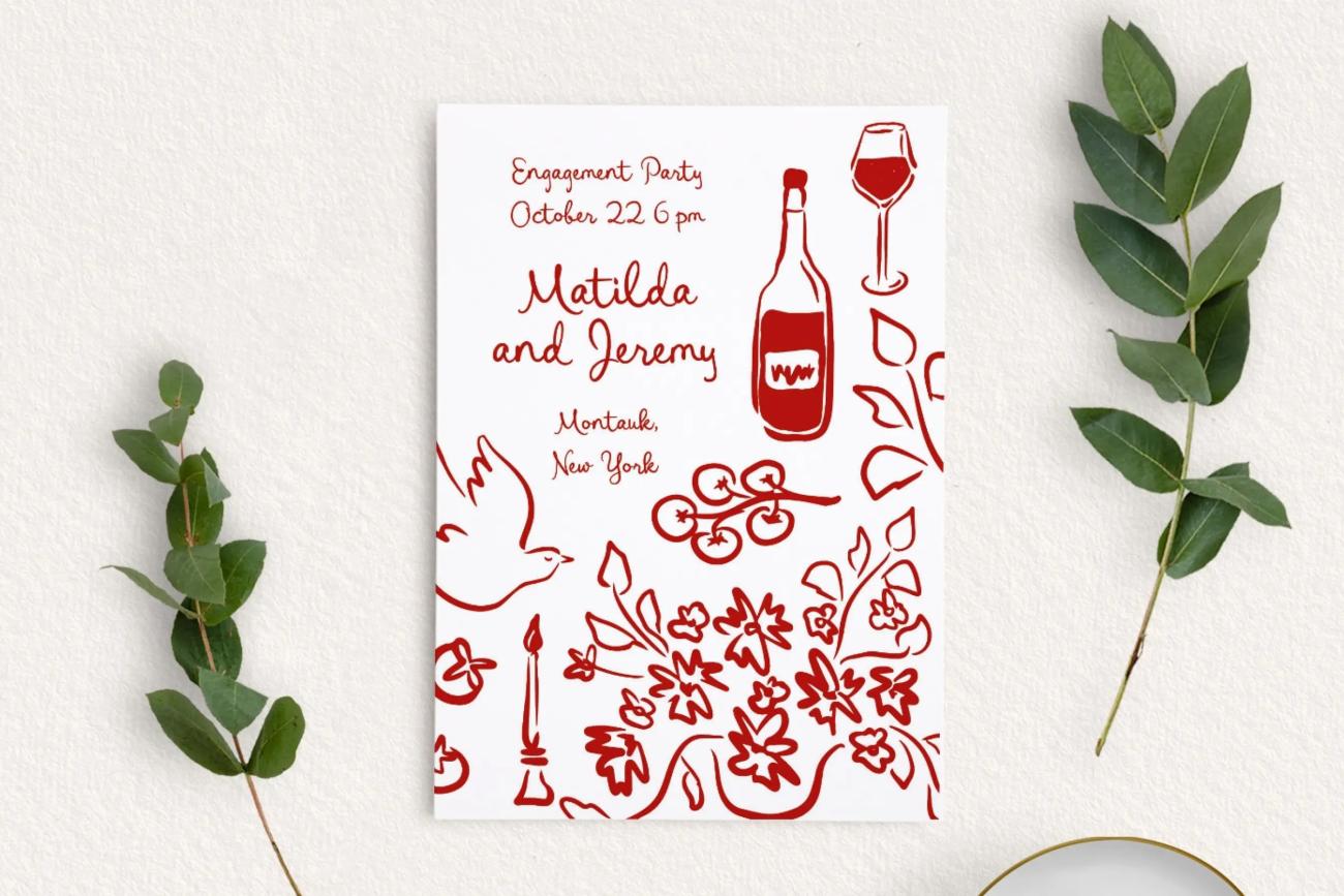 Engagement Party Invites - Love Birds