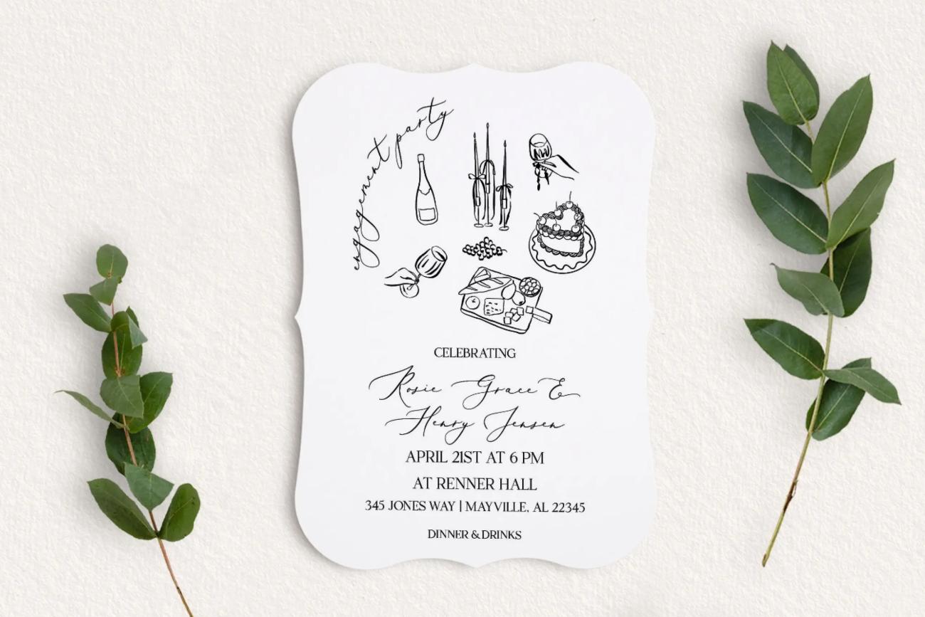 Engagement Party Invites - Stay a While