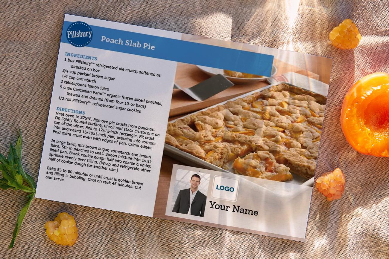 Recipe Postcards Peach Slab Pie