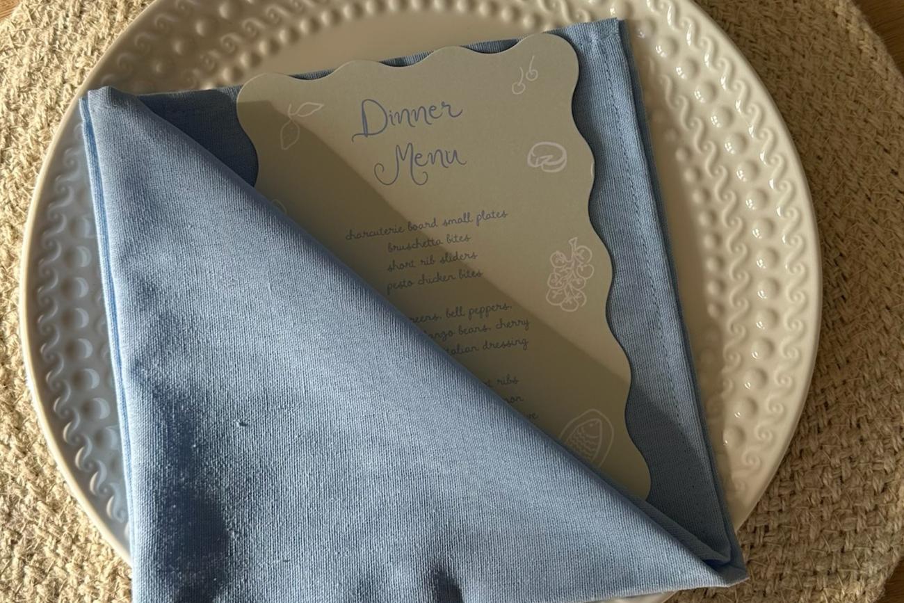 Whimsical Wavy Menu Cards