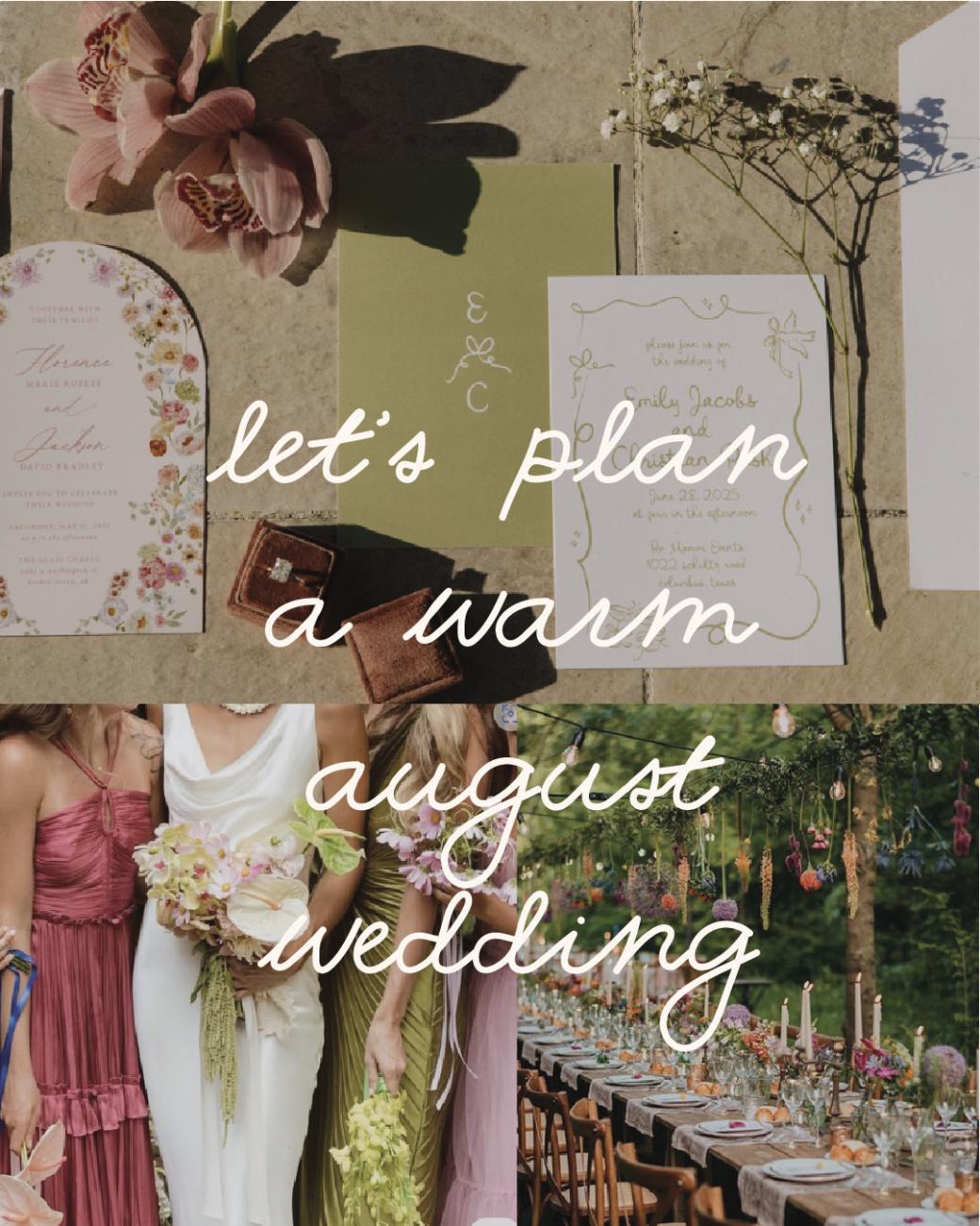 Late August Summer Wedding