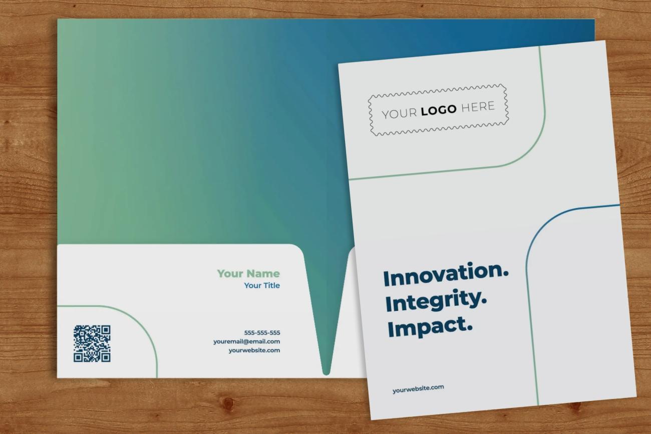 Custom Presentation Folders - Fluid Fade
