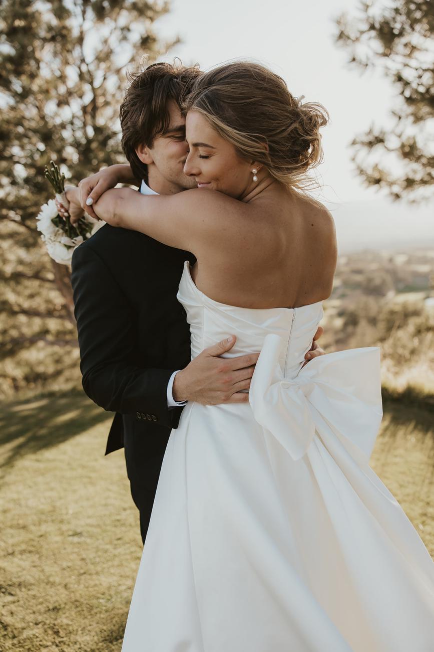 Springtime Dream Classy Wedding Bride Vision in Satin