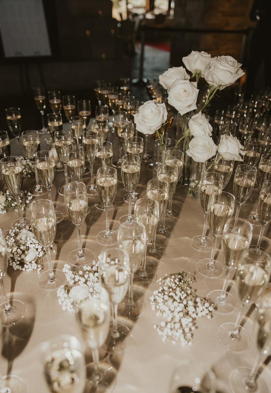 Springtime Dream Classy Wedding Welcome with Bubbly