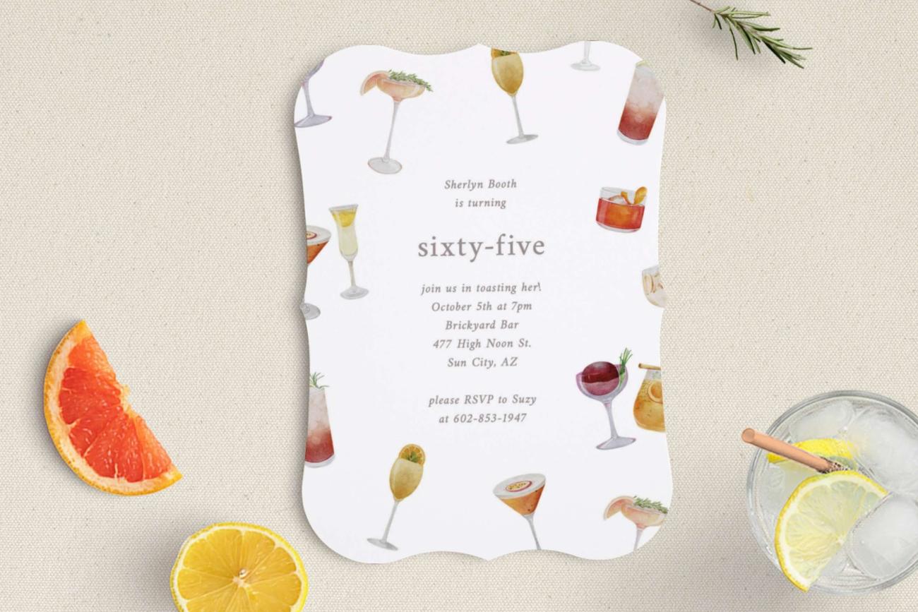 Birthday Party Invitations - Sophisticated Spirits