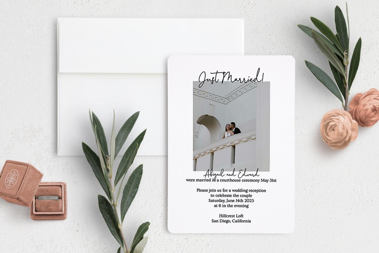 Elopement Announcement - Just Married