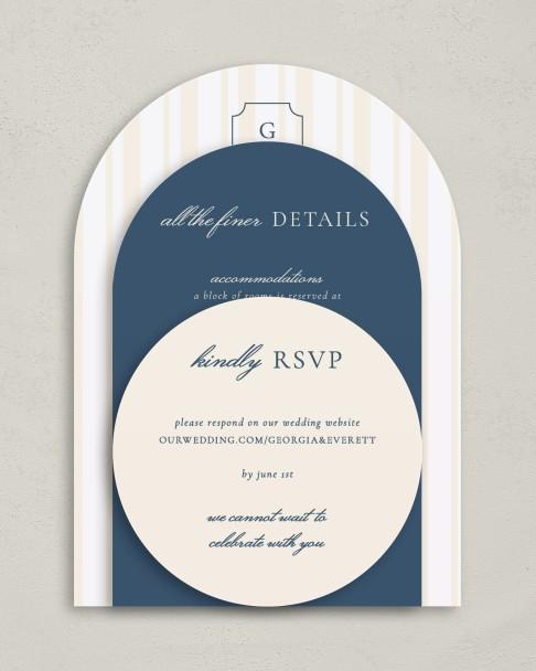 Georgia Arched Stacked Wedding Invitation