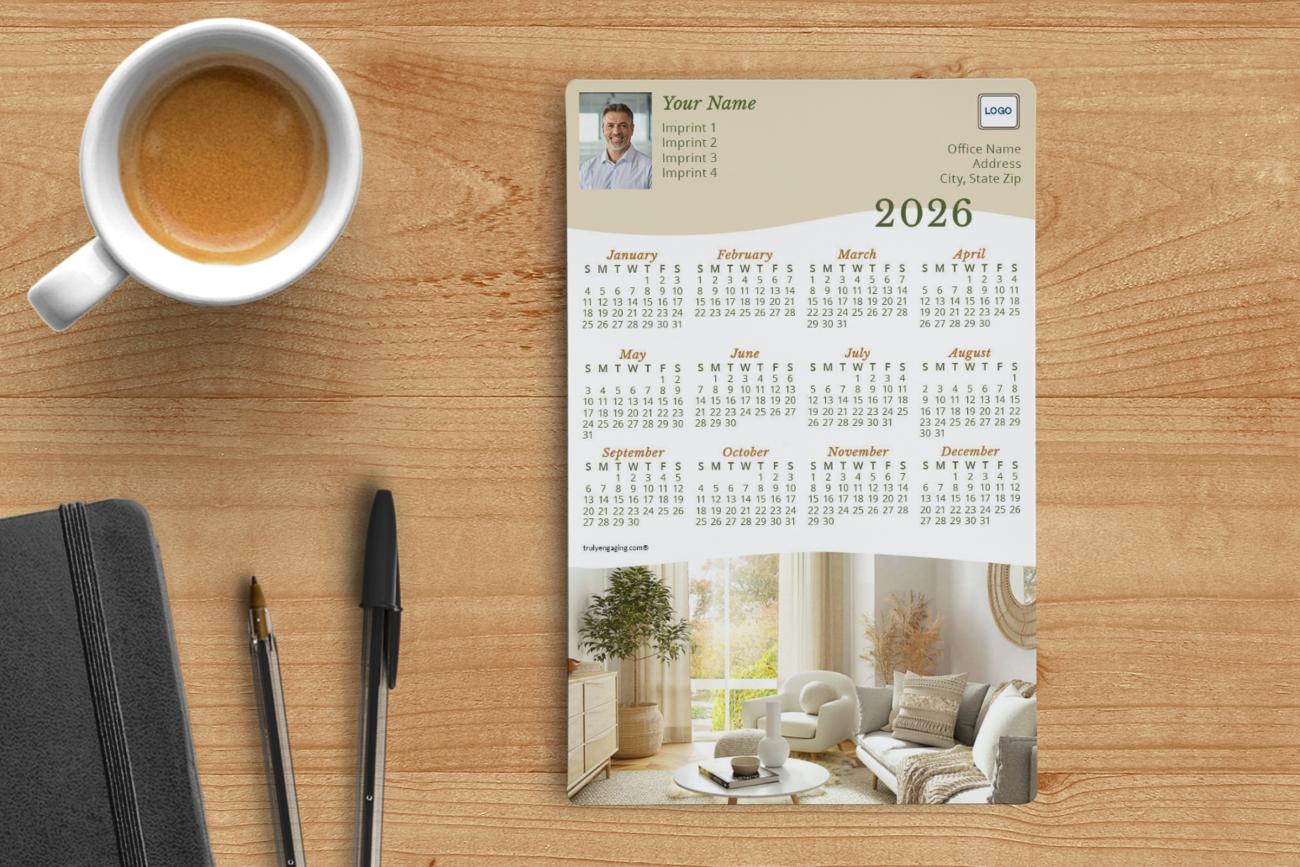 Boho Wave Magnetic Calendar