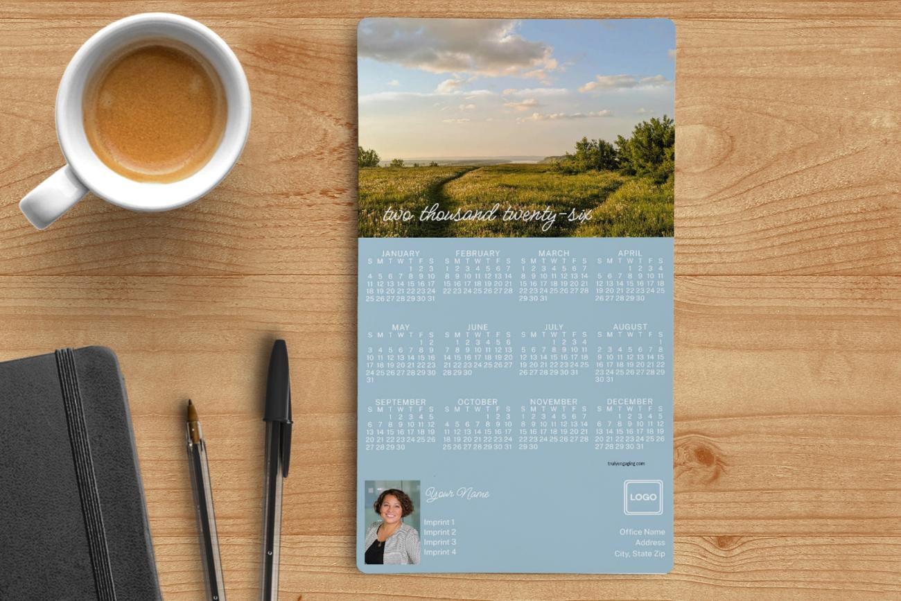 Grassy Fields Calendar Magnet