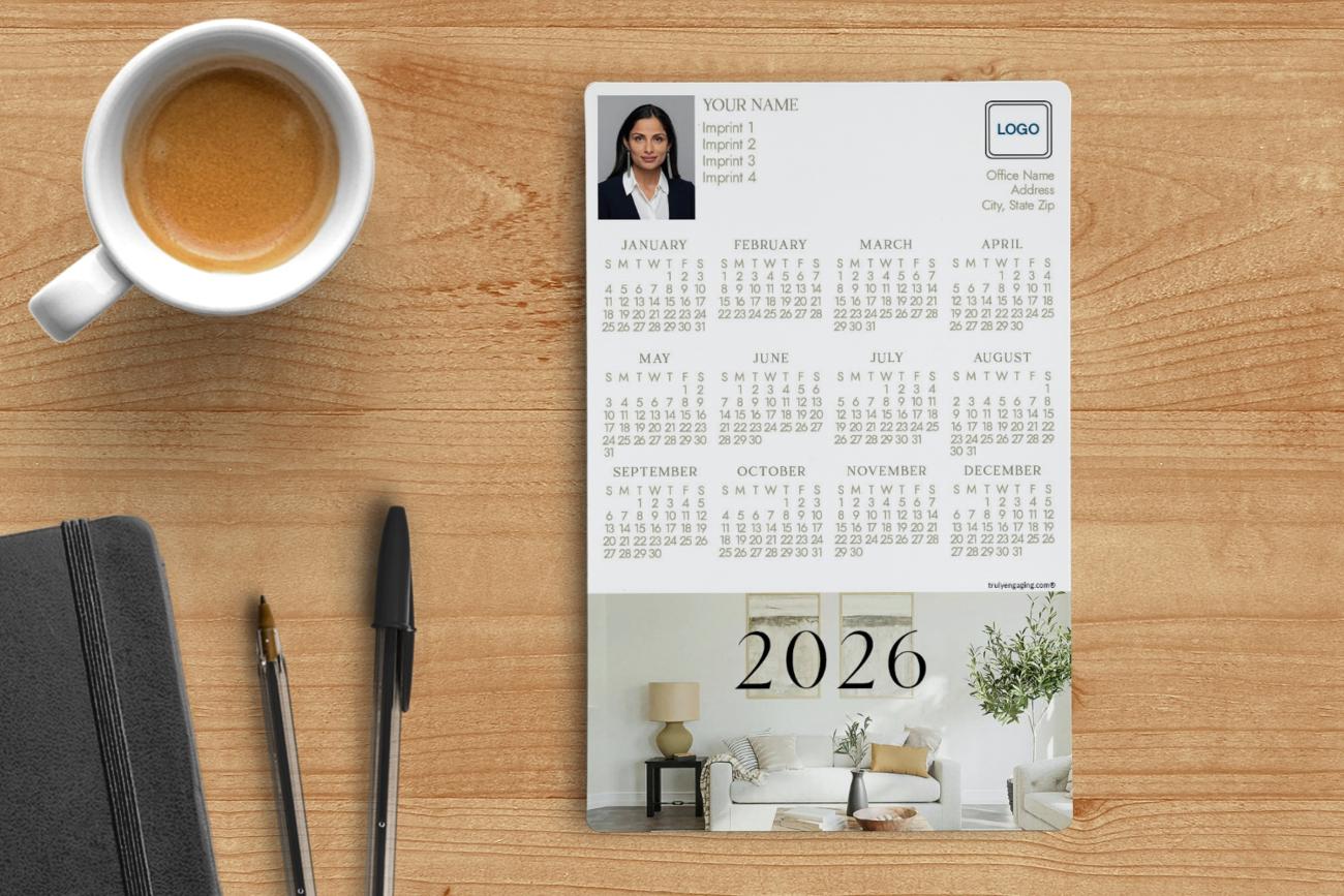 Modern Living Calendar Magnet