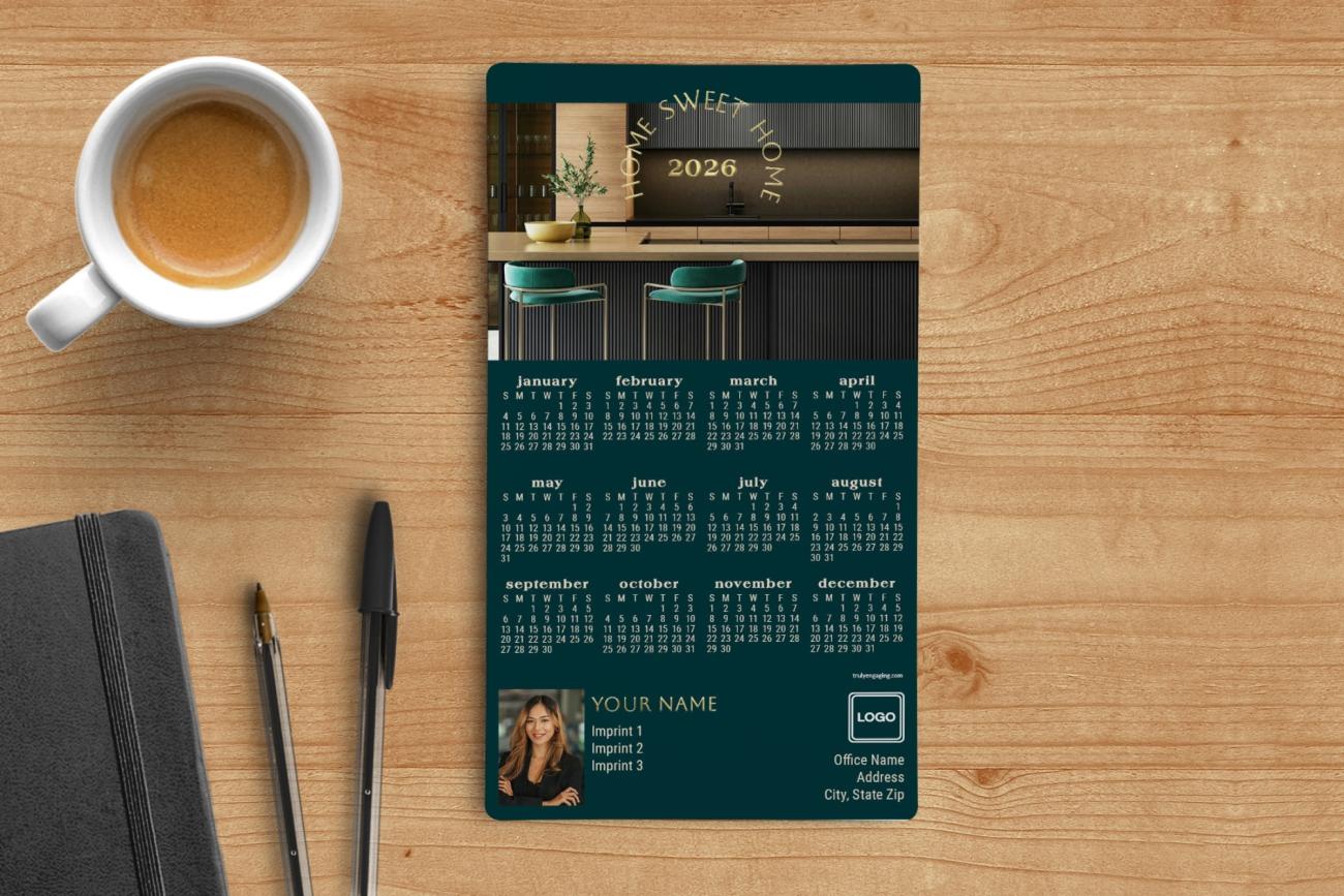 Raised Foil Magnetic Calendars