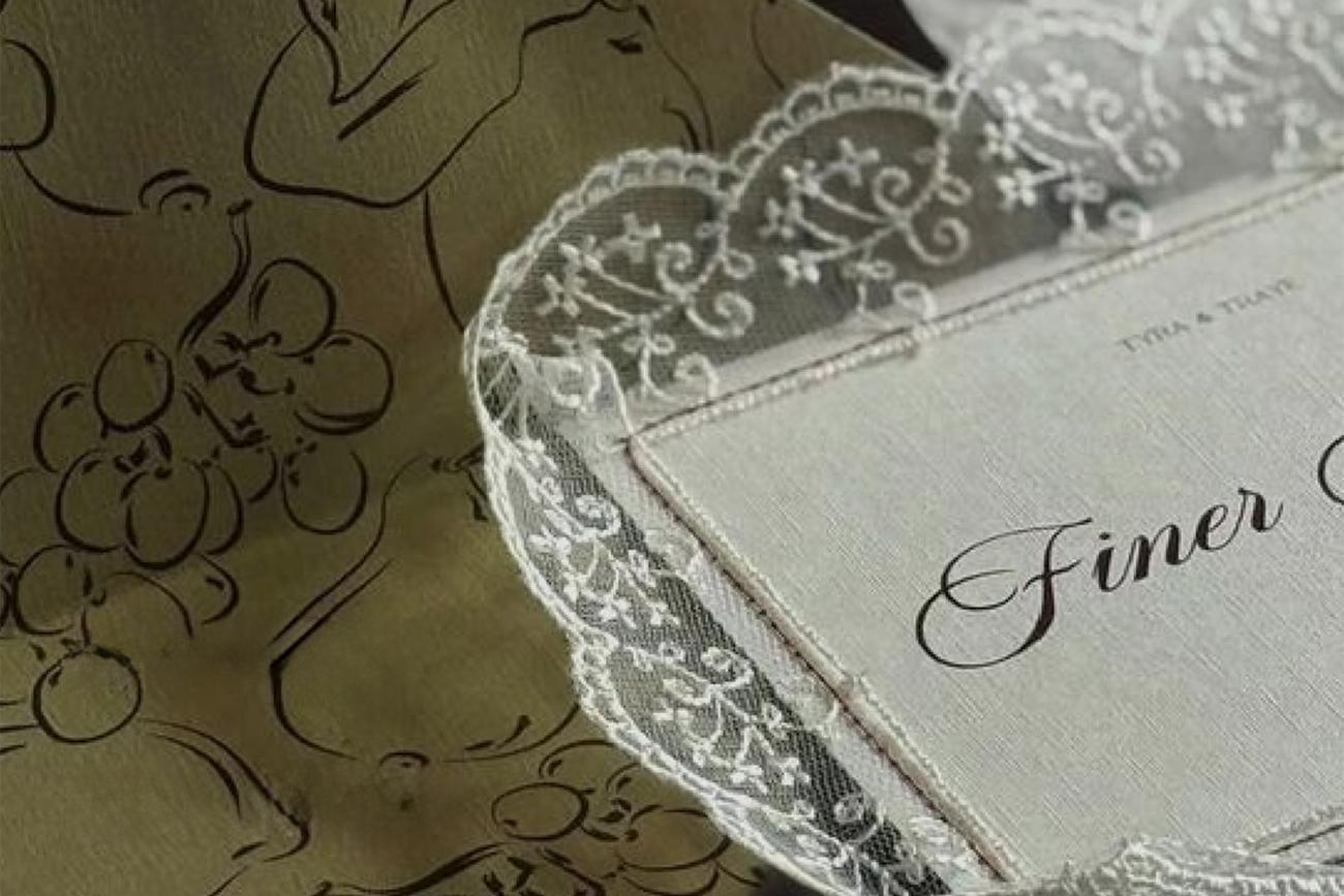 Stationery Trend - Sewing on Lace