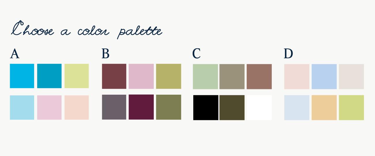 Wedding Style Quiz - Color Palettes