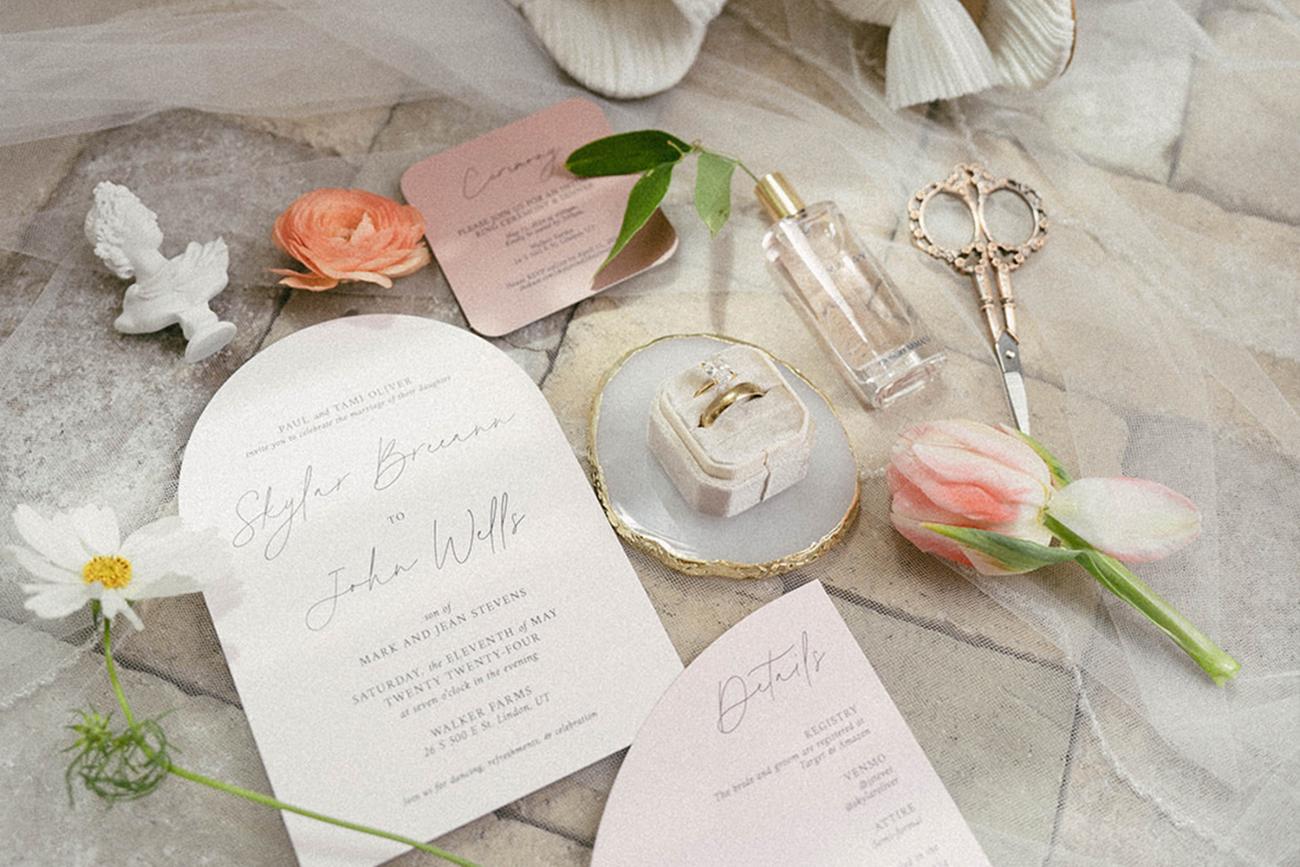 Whimsical Wedding - Perfect Invitation Flat Lay