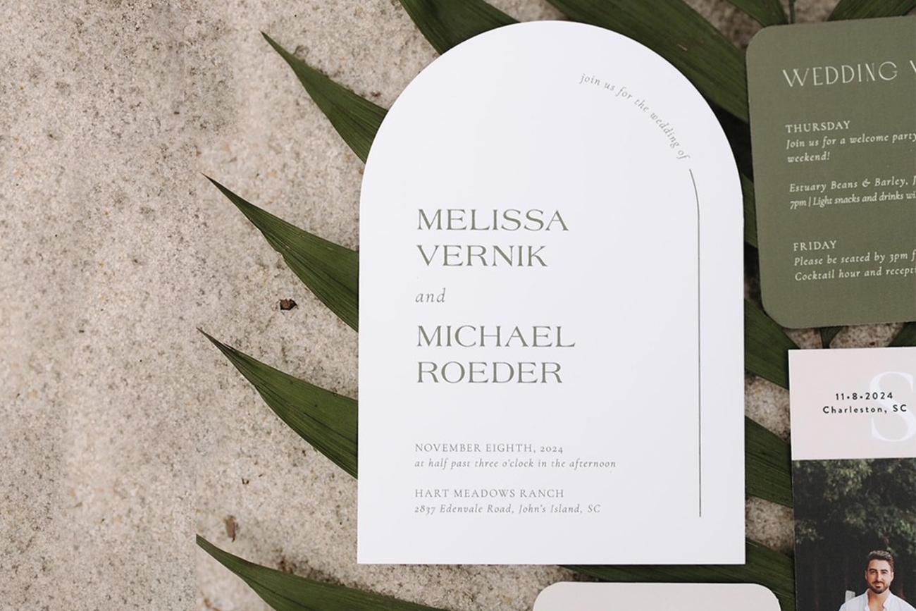Green Wedding Invitations