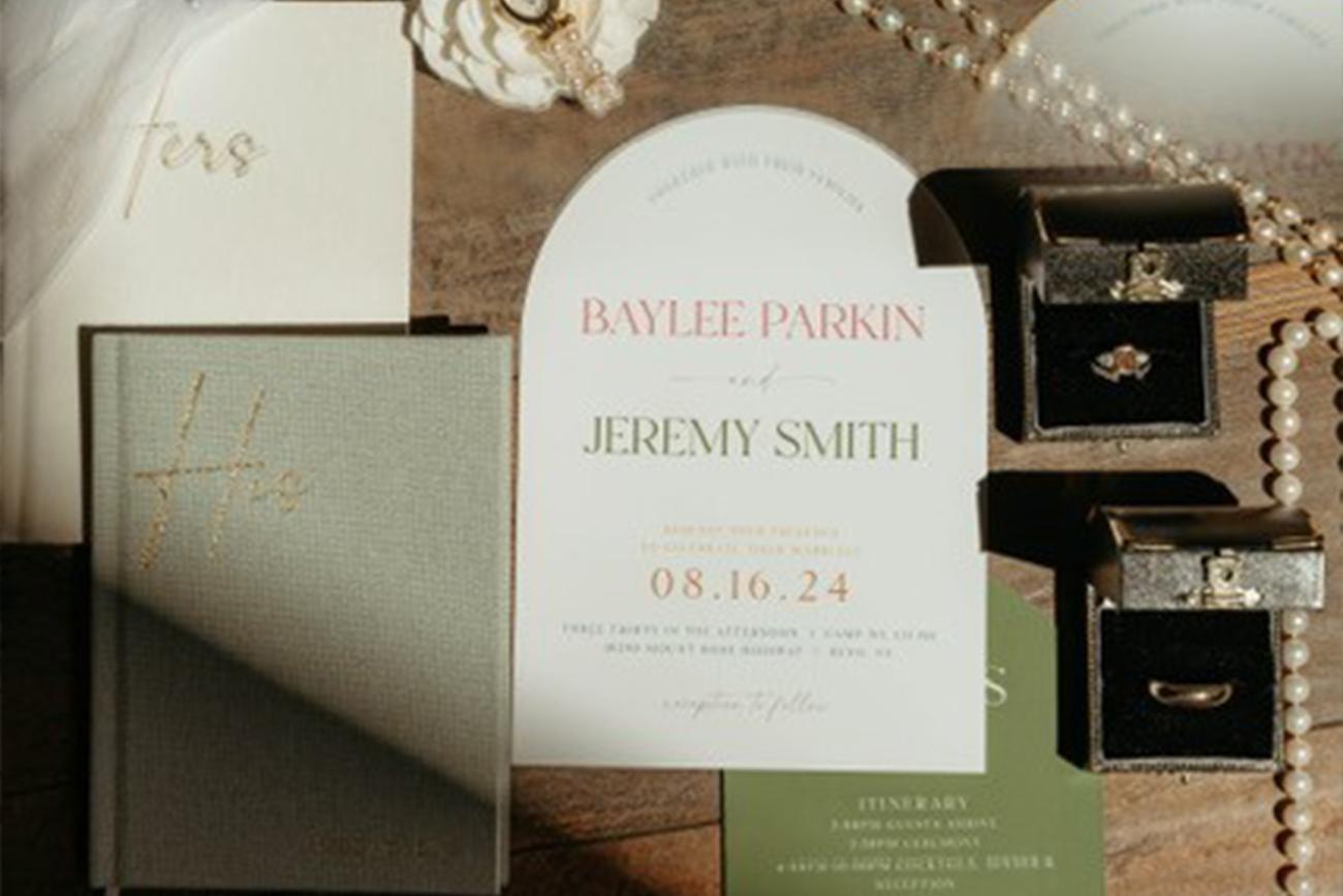 Wedding Day Details in Flatlay photography