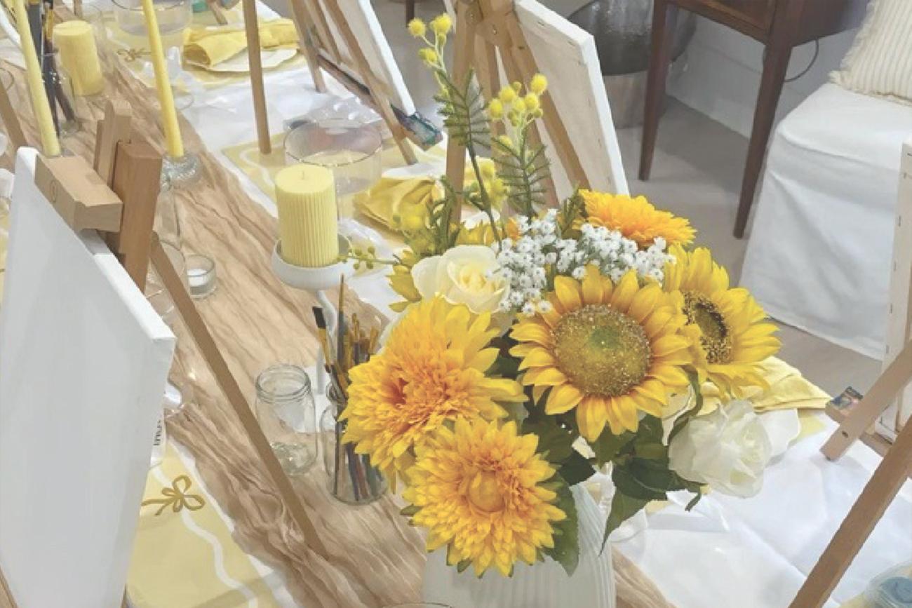 Yellow Canvas Painting Activity