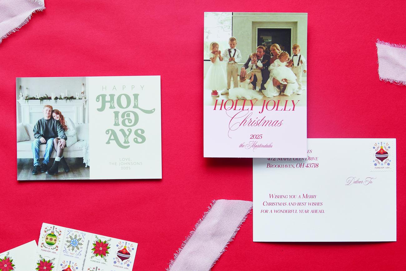 Newlywed Christmas Postcards