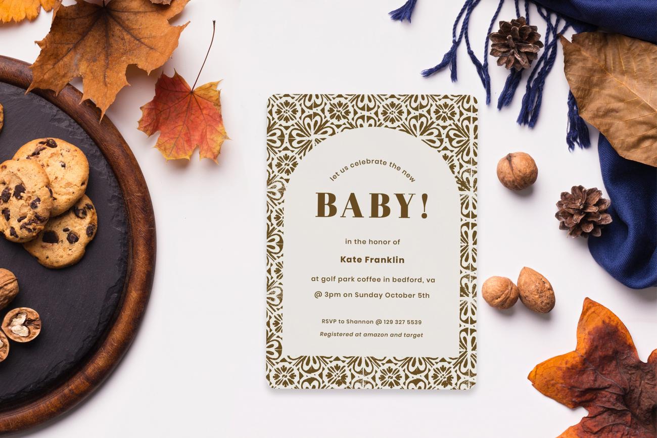 Fall Baby Shower Invitations