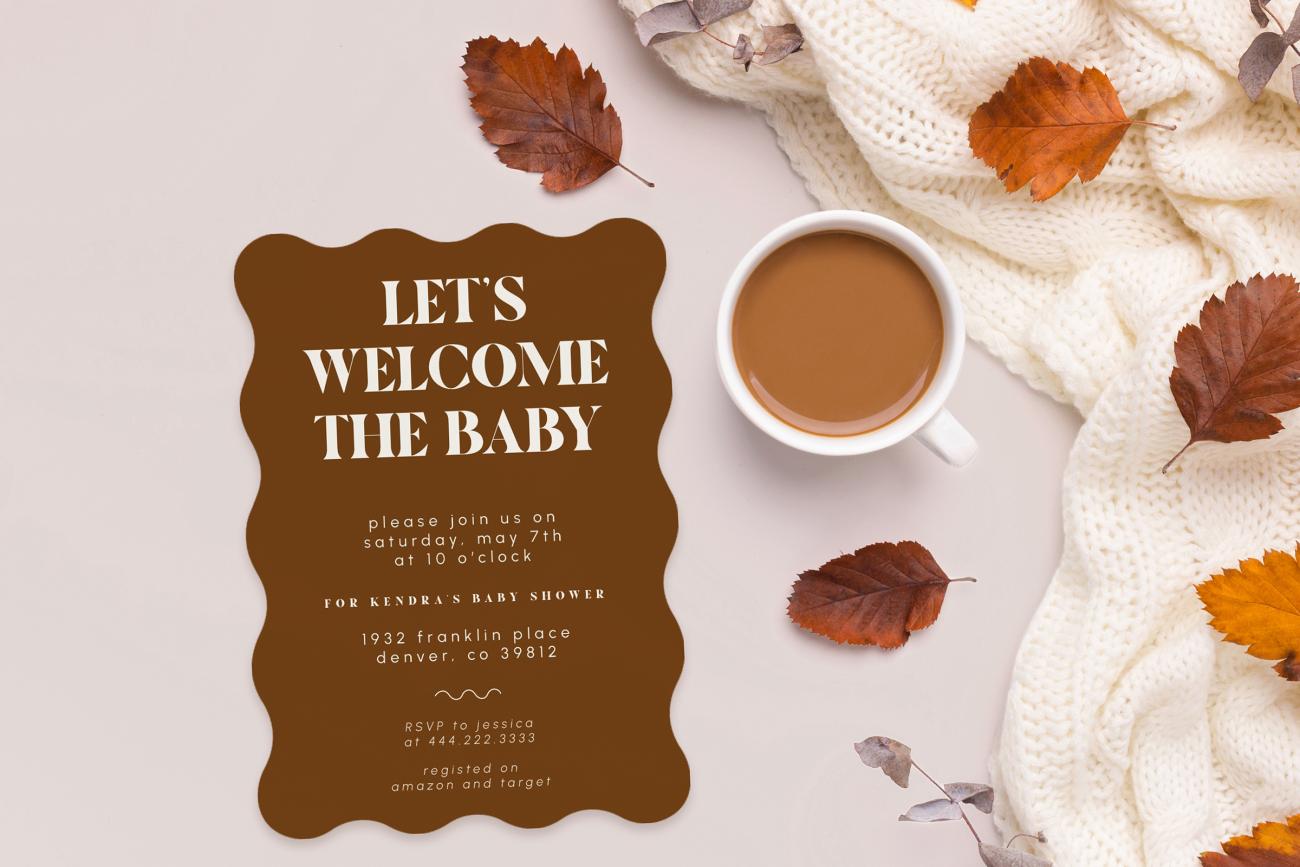 Cafe Bebe Baby Shower Invitation
