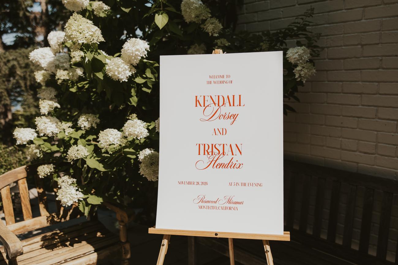 Old Money Wedding Sign