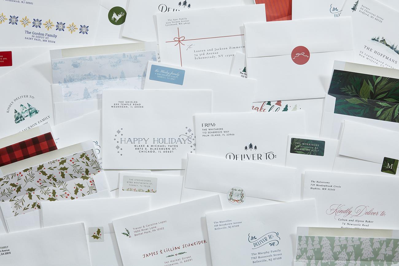 Yearly Tradition of Christmas Cards - Stack of Envelopes
