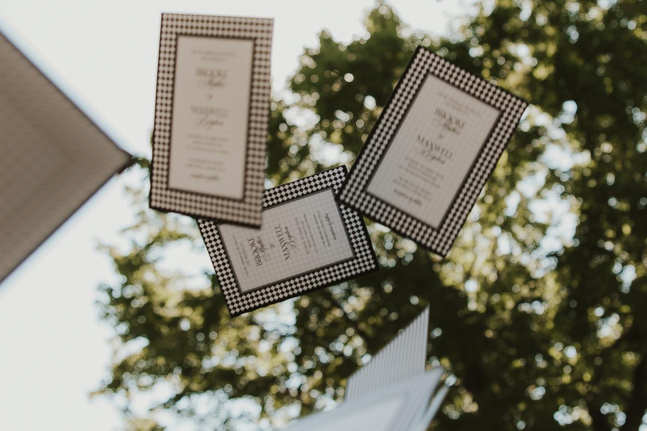Throwing wedding invites inspo