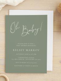 Minimal Baby Shower Invitations