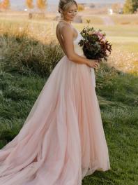 Pink Wedding Dress for a Modern Bride
