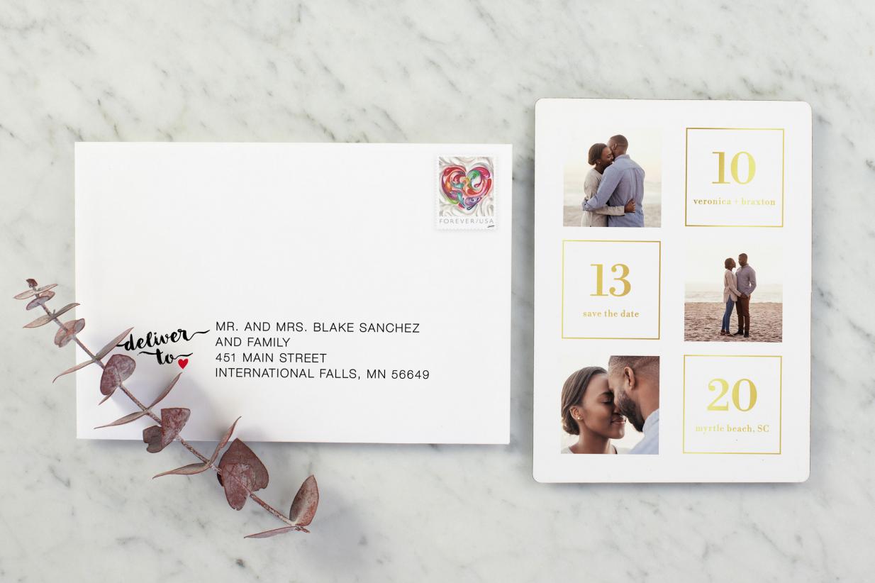how address your save date envelopes