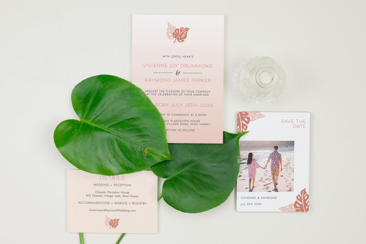 Wedding Invitation with complimenting save the date