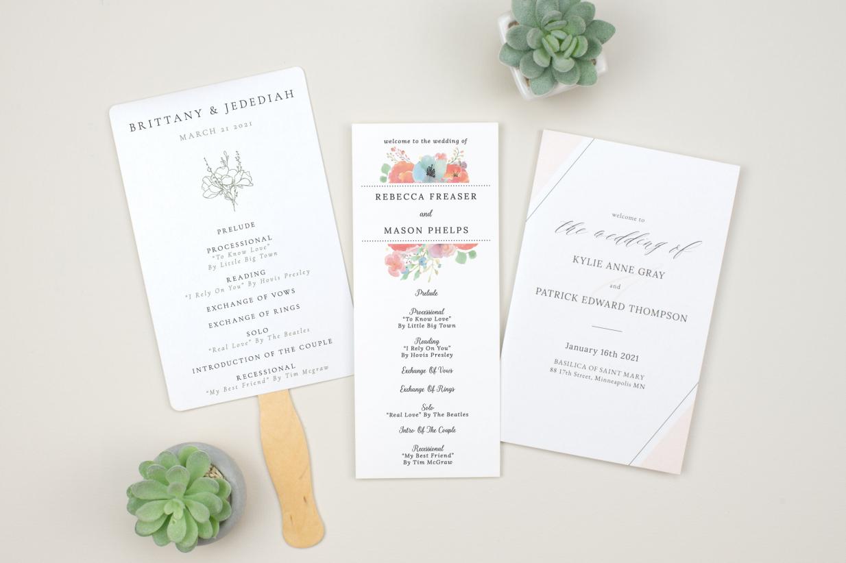 Wedding Programs: Tea-Length vs Half-Fold vs Program Fans
