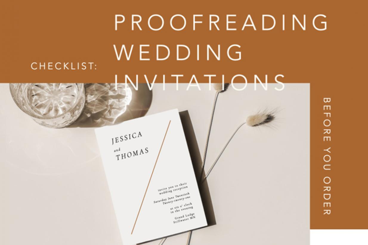 Proofreading Wedding Invitations